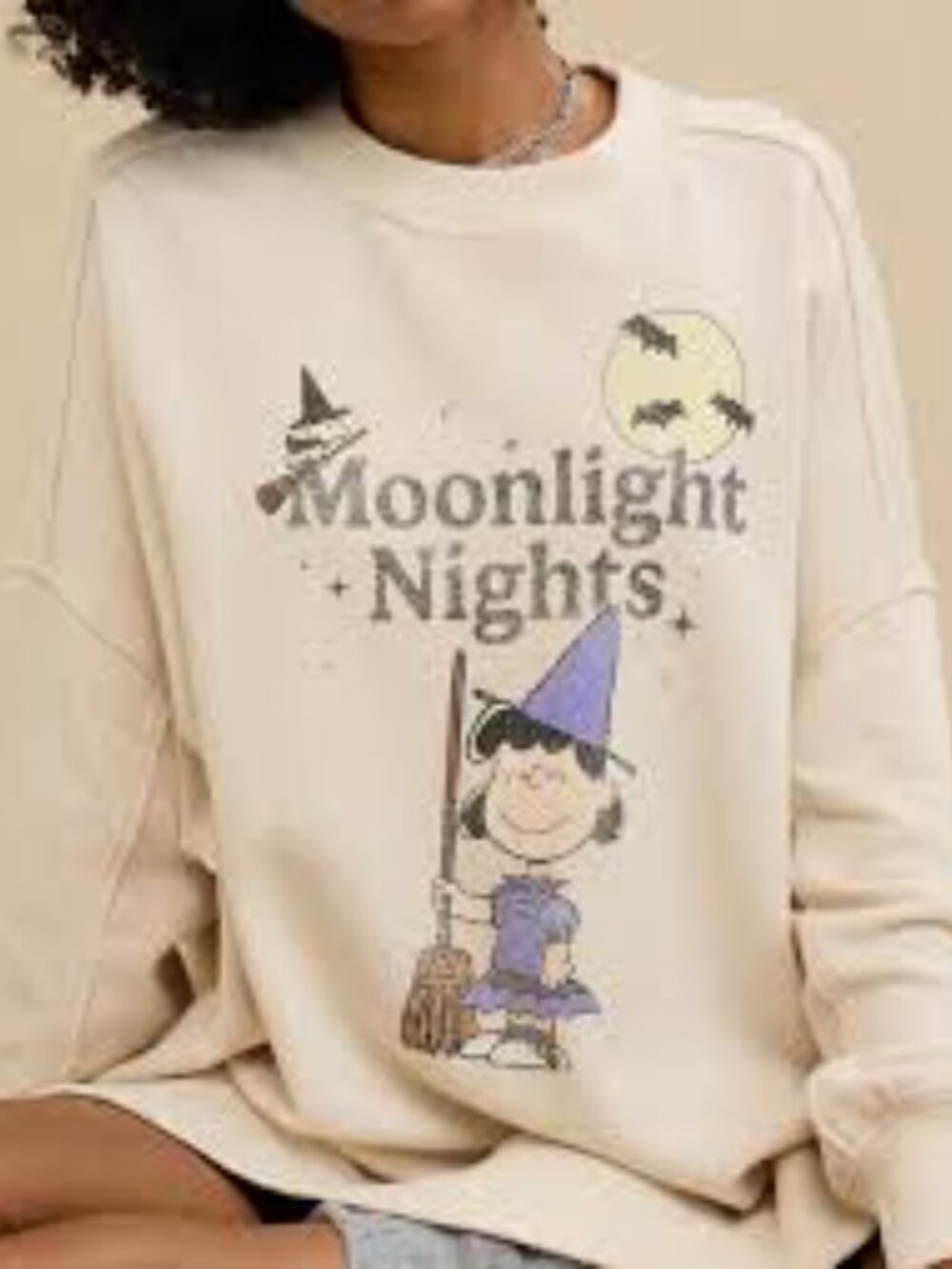 Aerie Halloween Peanuts Big Chill Crew Sweatshirt